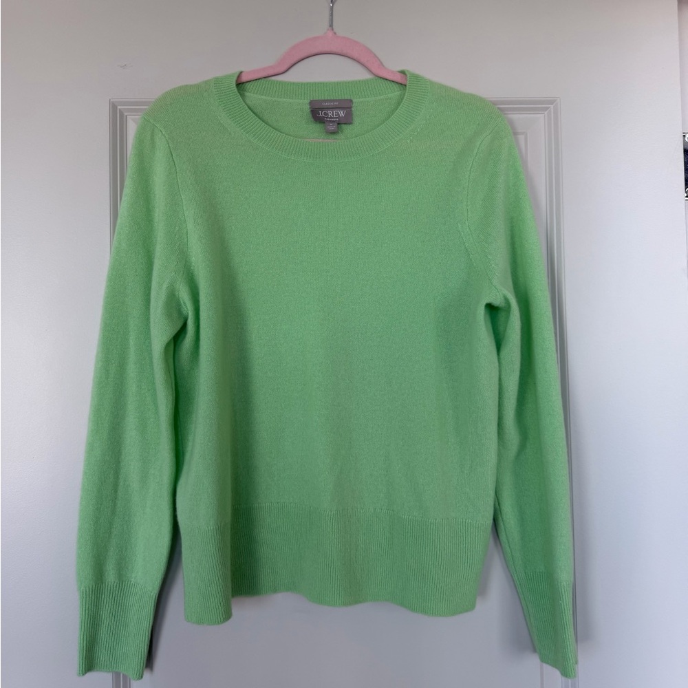 J. Crew Women's Light Green Crew Neck Sweater